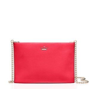 Kate Spade Red Leather Crossbody Sima Bag NEW WORN